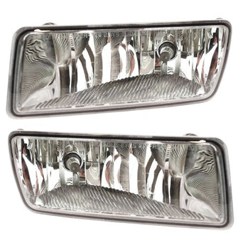 Autos Part Outlet™ New Fog Driving Lights Lamps Pair Set with Clear Rectangular Lens Compatible with 2006-2010 Ford Explorer
