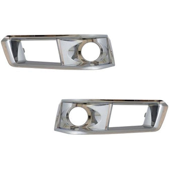 Autos Part Outlet™ New Front Fog Light Lamp Chrome Bezel LH RH Pair Set of 2 Compatible with 2008-2014 Cadillac CTS